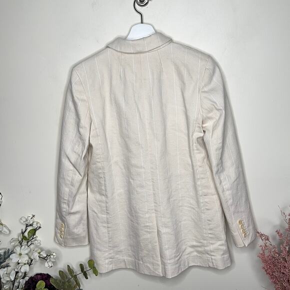 J. CREW Alfie Blazer in Denim Stripe Ivory Cream White {3Q24} - Picture 6 of 9